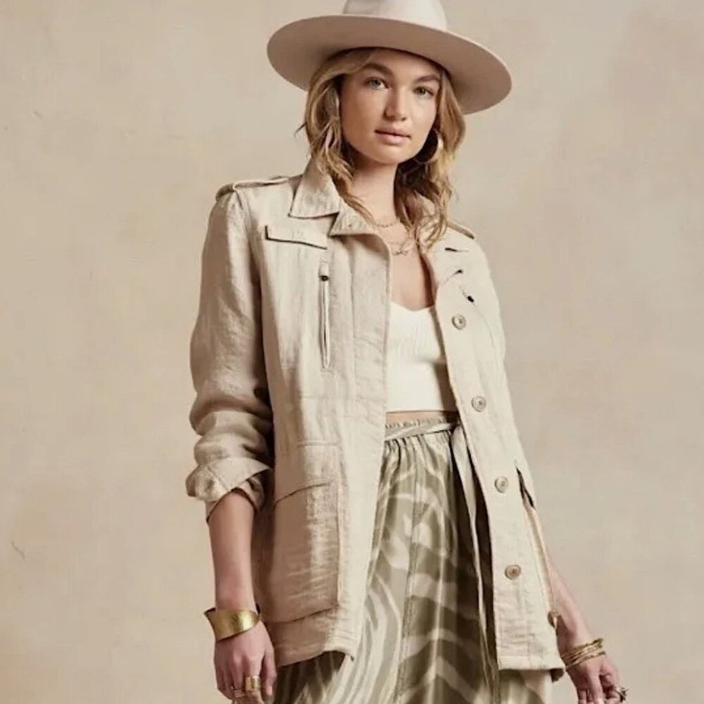 NWT Banana Republic French Utility Field Textured Jacket Size S